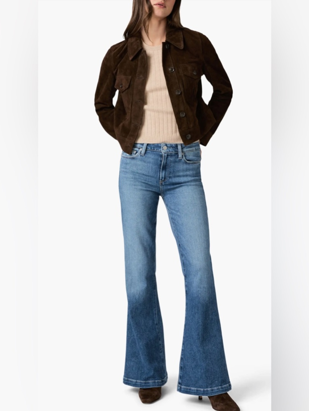 PAIGE GENEVIEVE  High-Rise Flare Jeans